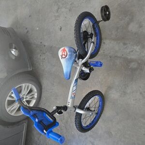 Kids Blue Bicycle with Training Wheels